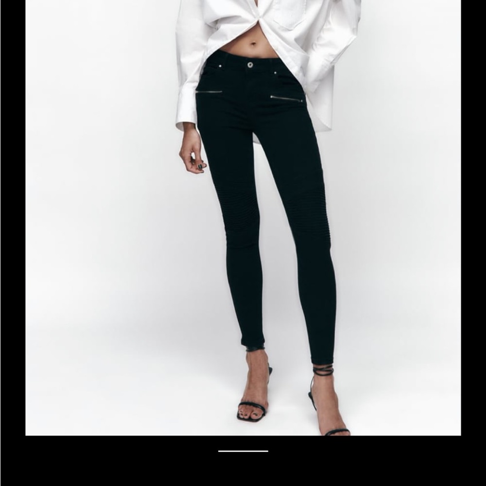 Zara skinny biker jeans